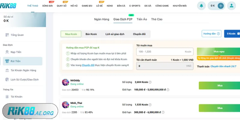 Dễ dàng rút tiền nhanh chóng và hiện đại qua phương pháp P2P