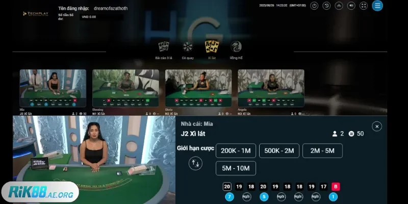 Game Blackjack tại casino Rik88
