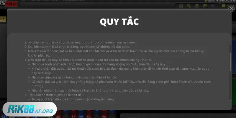 Hướng dẫn chọn trận đấu đá gà trực tuyến Rik88