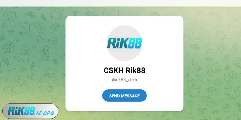 Kênh chăm sóc khách hàng Rik88 Telegram hoạt động 24/7