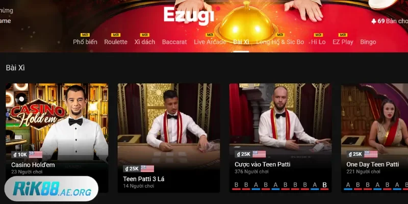 Luật chơi đơn giản của game casino Poker đình đám