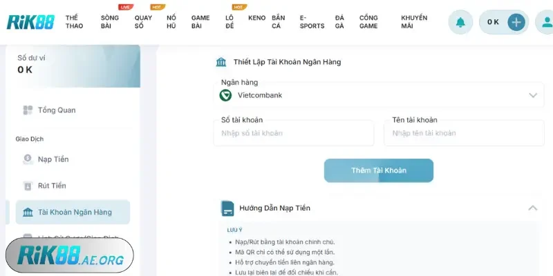 Người chơi cần chịu trách nhiệm cá nhân khi tham gia đăng ký Rik88