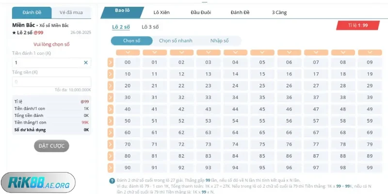 Nhập tiền vào ô bên tay trái